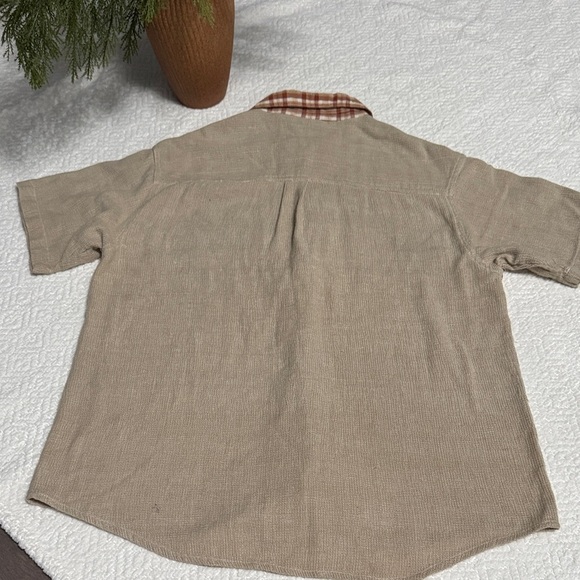 Vintage Casey & Max Men's Beige Embroidered Casual Shirt Size M - Picture 7 of 7